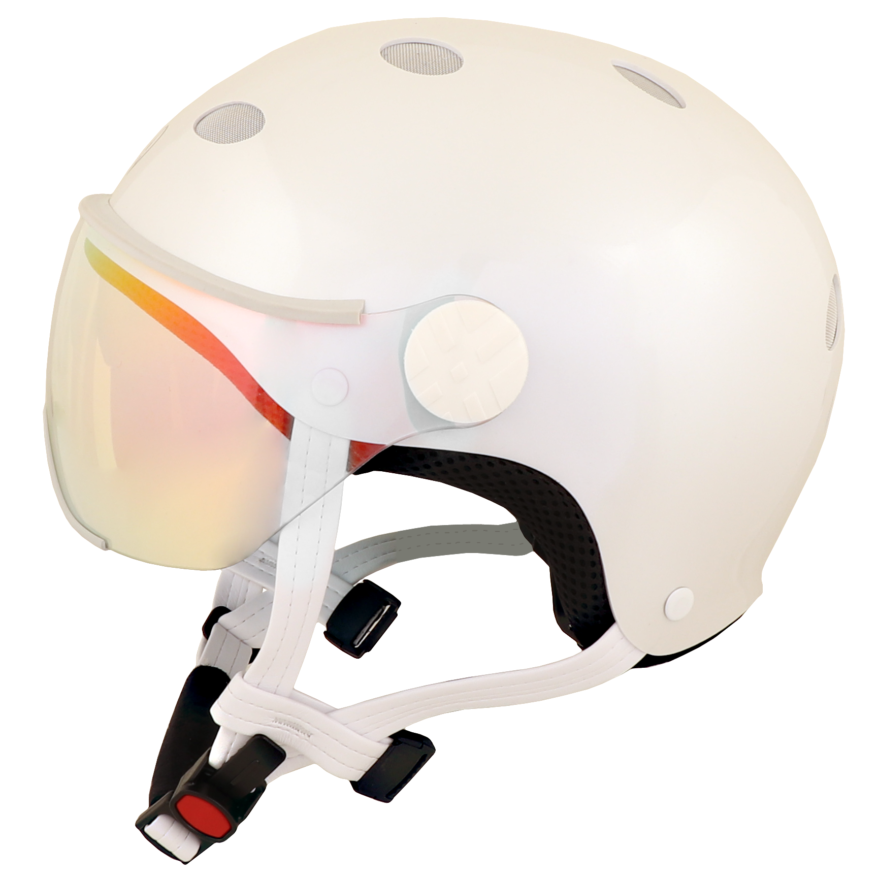 casque visière photochromique blanc