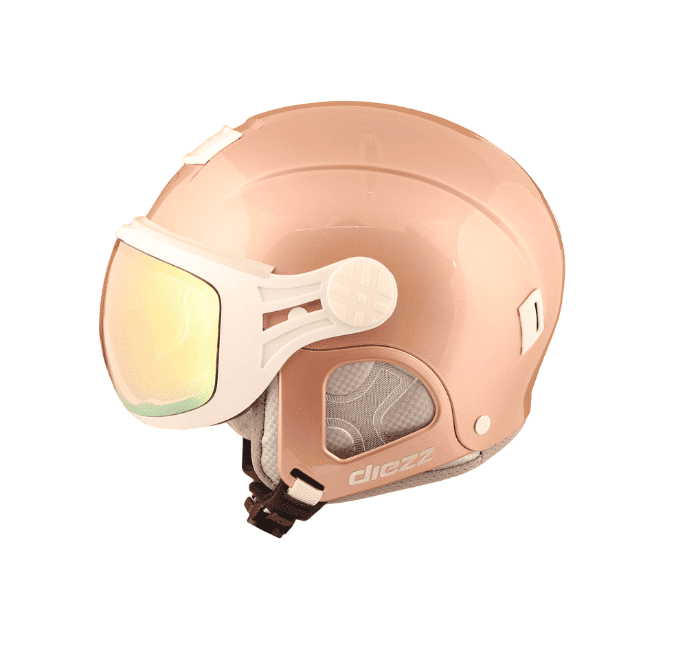 Casque ski doré avec visière gamme Gianny Color Proseco