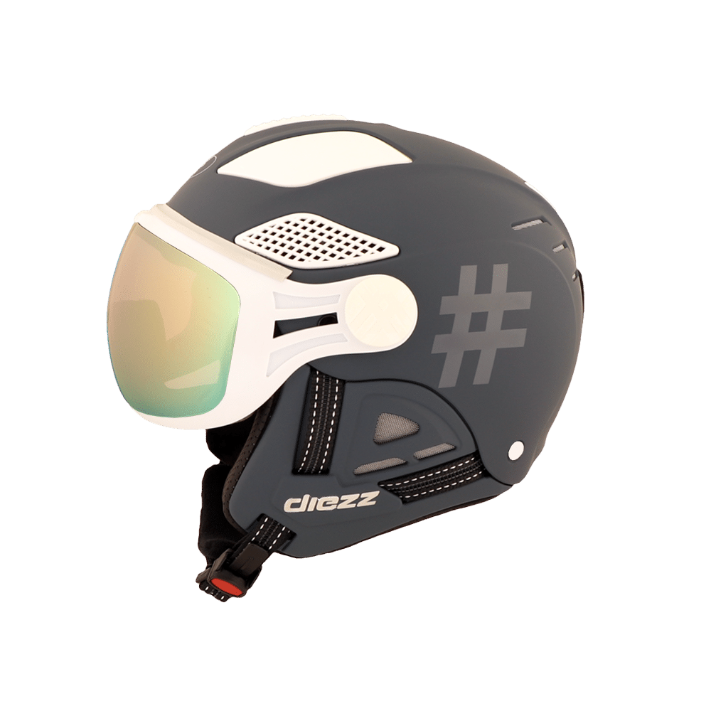 Casque ski visière Louna II Tempo couleur Marine/Blanc Diezz