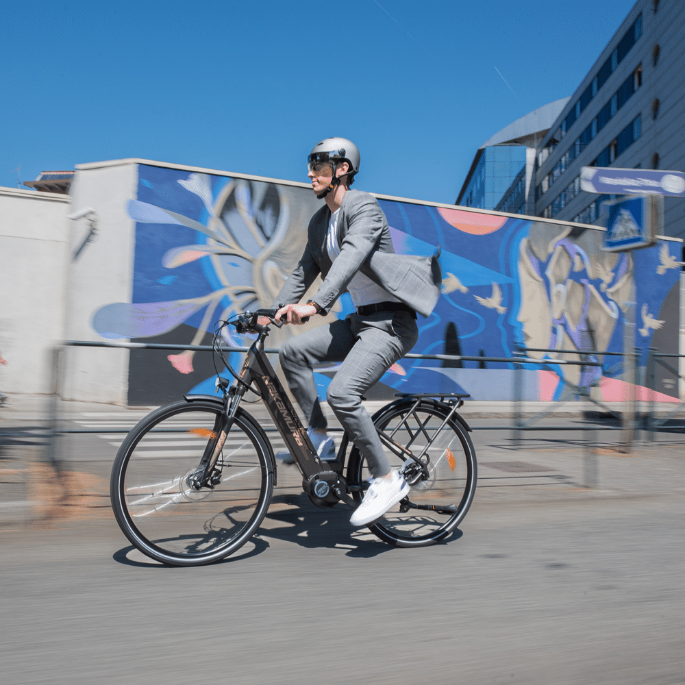 Casque de vélo avec visière bleu gamme City Color Diezz