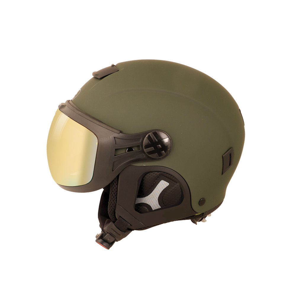 Casque de ski Kaki avec visière intégrée Gianny Color Diezz