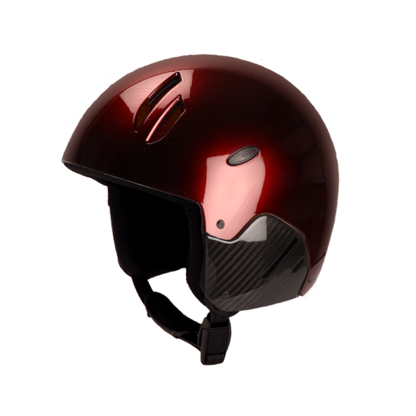 casque de ski français carbone rouge