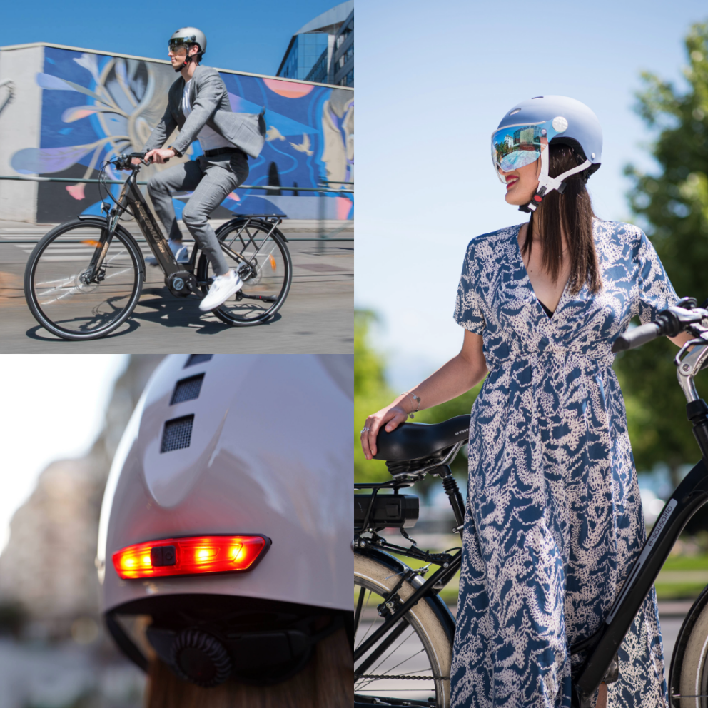 Casque vélo ville Valor Infinit avec visière