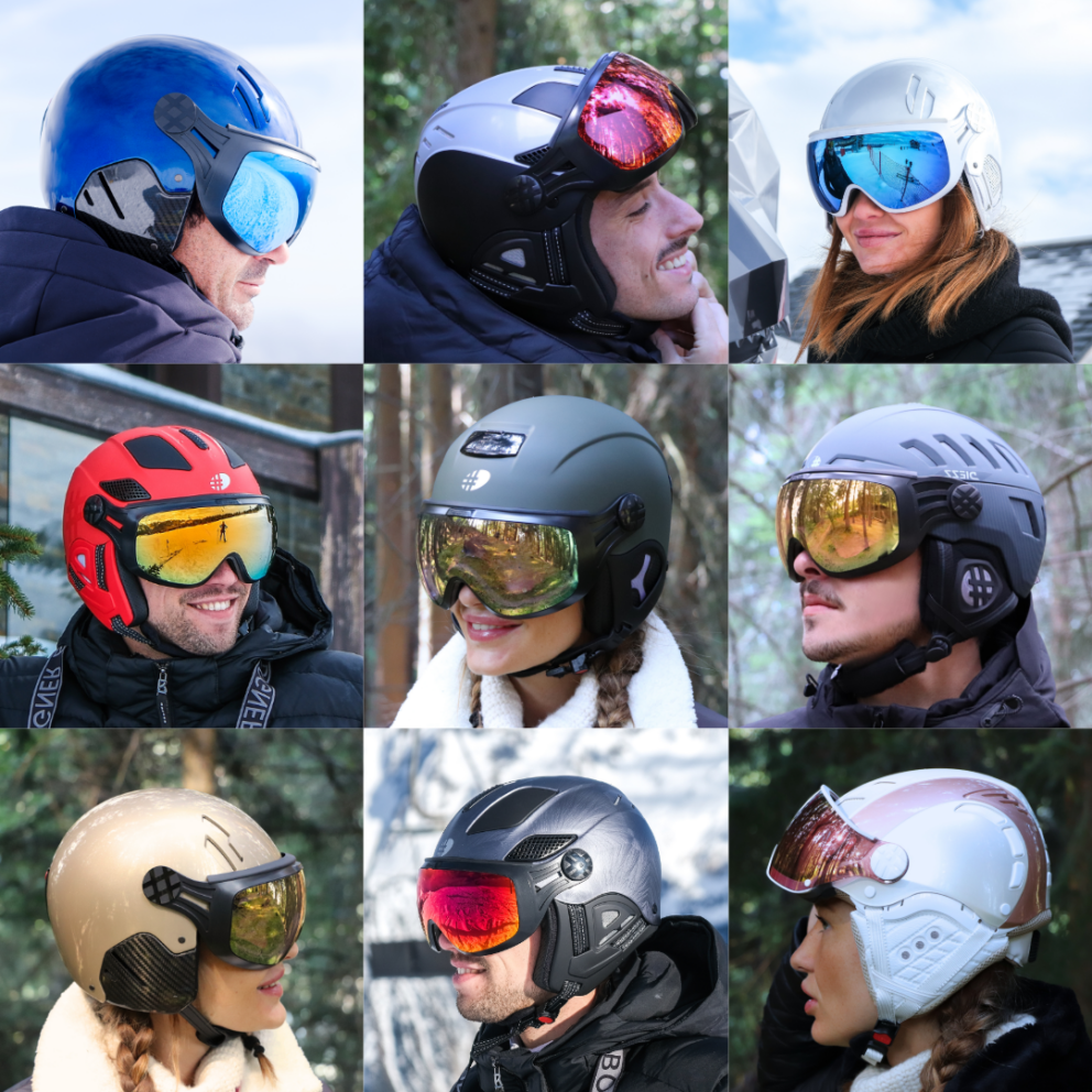 Casque ski DIEZZ avec ou sans visière, pour homme et femme, en différents coloris et finitions