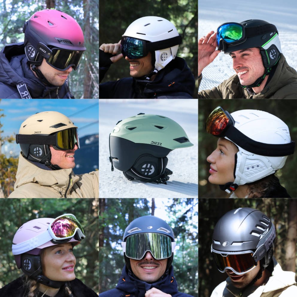 Casque ski DIEZZ avec ou sans visière, pour homme et femme, en différents coloris et finitions