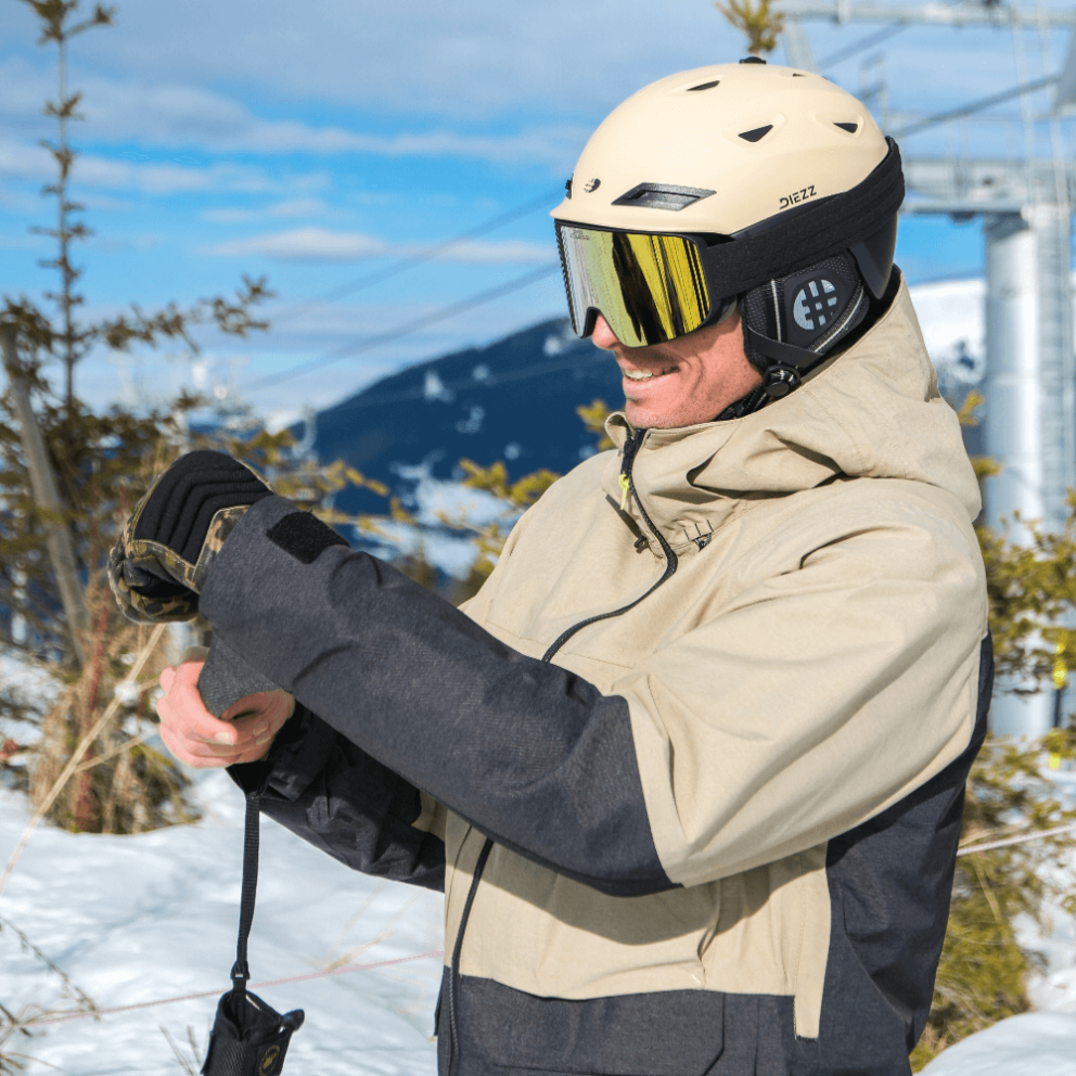 Masque ski photochromique en action pour une vision nette ombre/soleil.