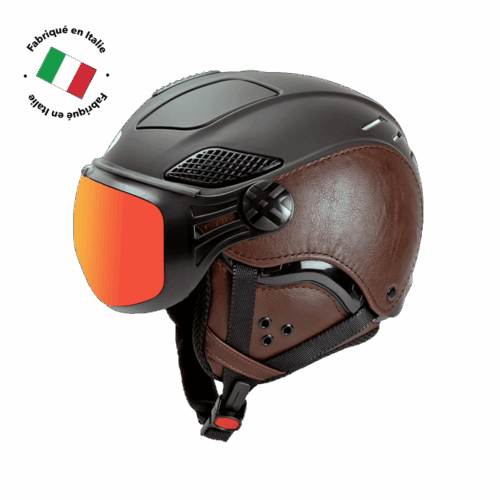 CASQUE VISIERE LOUNA II EDITION - LEATHER BROWN