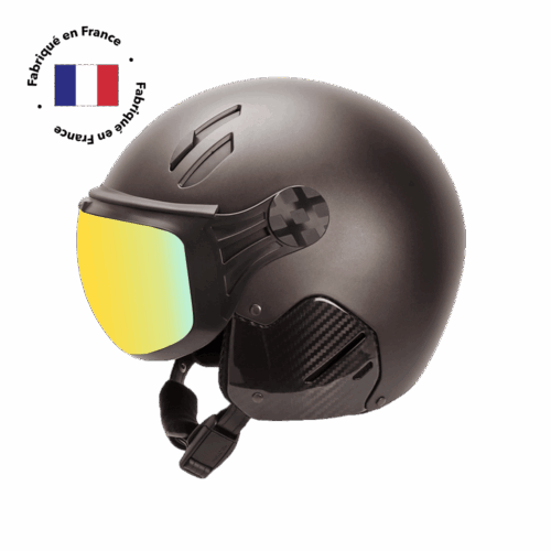 CASQUE FRANCAIS MAJOR CARBONE VISIERE - GRAPHITE