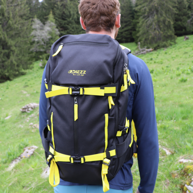Sac à dos Hillbilly 30L noir et jaune – Diezz Sport