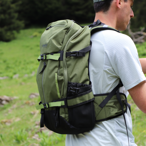 Sac à dos vert outdoor 30L – profil Hillbilly Forest Green