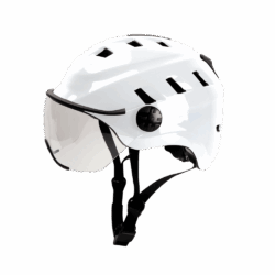 CASQUE VELO EDGE LED visière - White Pearl