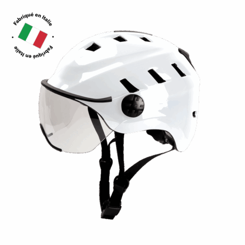 CASQUE VELO EDGE LED visière - WHITE